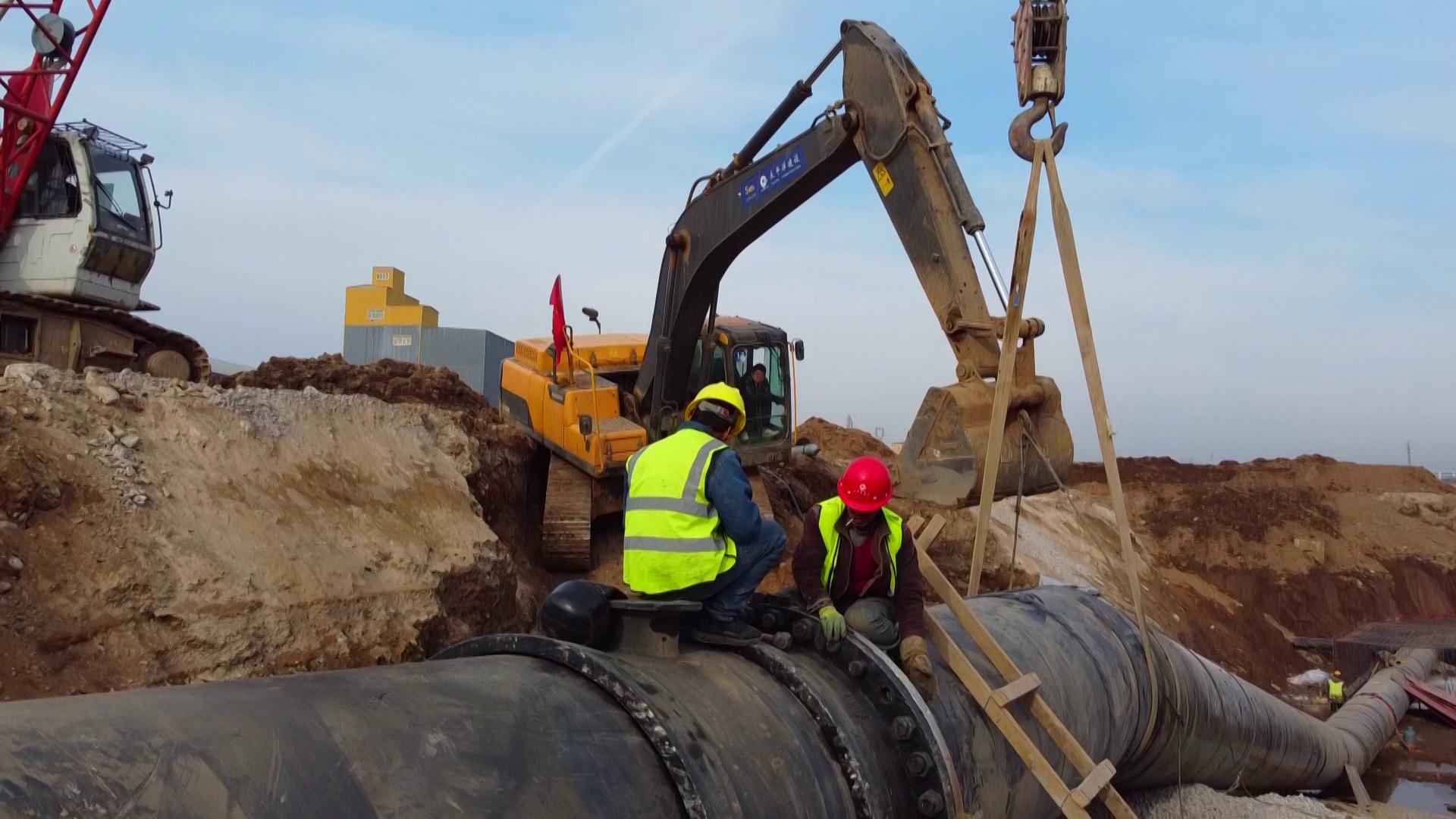 奥仁格管道引领太原热浸涂塑钢管销售，助力阳曲县中社河治理工程冲刺工期