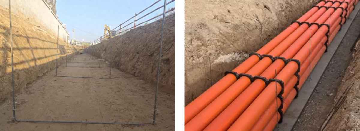 浇筑电力排管 电力排管施工工艺——混凝土包封的多层管道施工